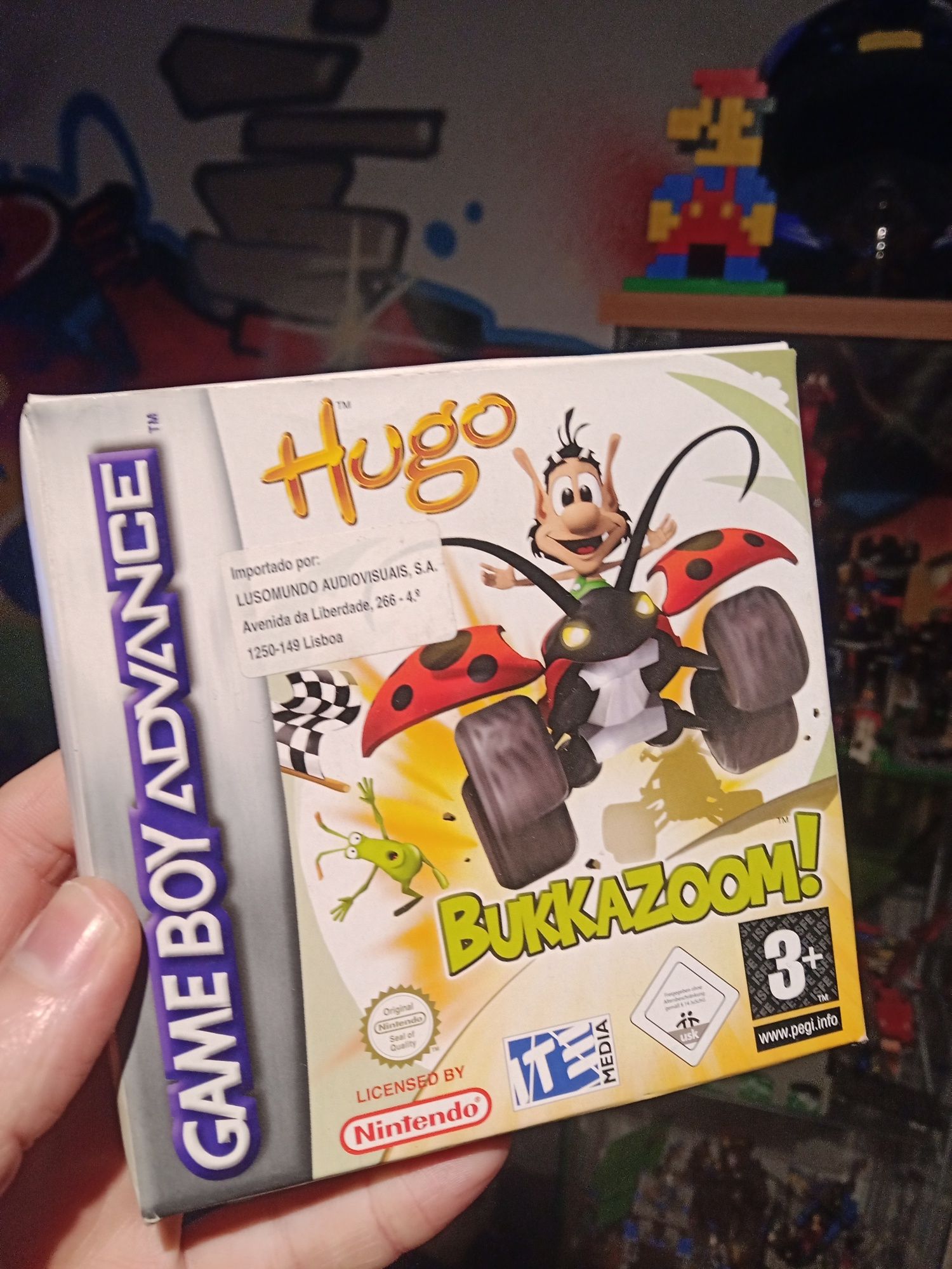 Caixa e manual Hugo Bukkazoom! Game Boy Advance