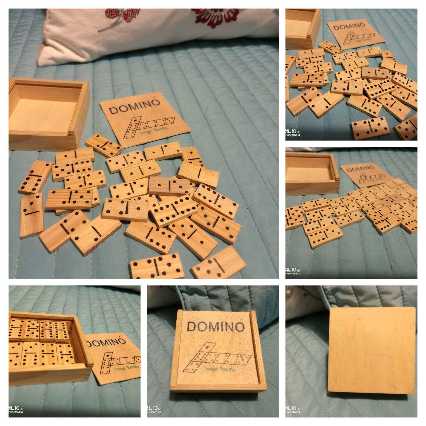 Mini dominó em madeira