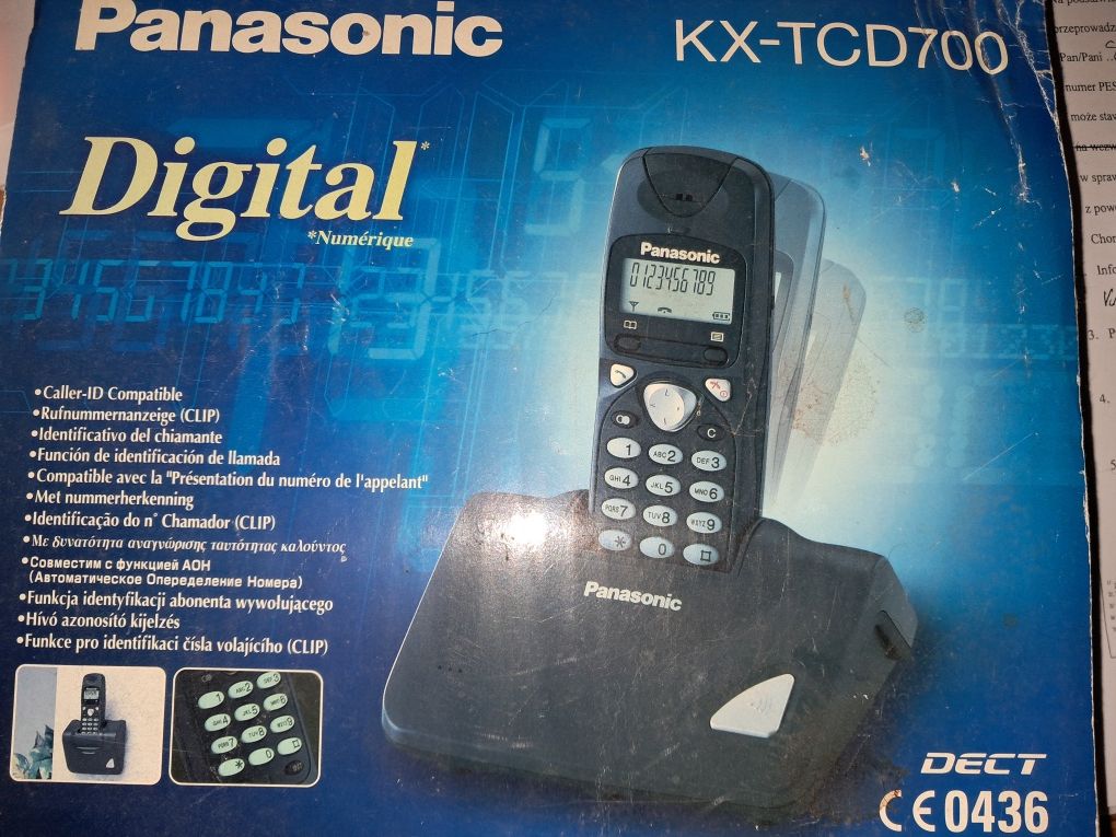 Telefon Panasonic klawiszowy bezprzewodowy