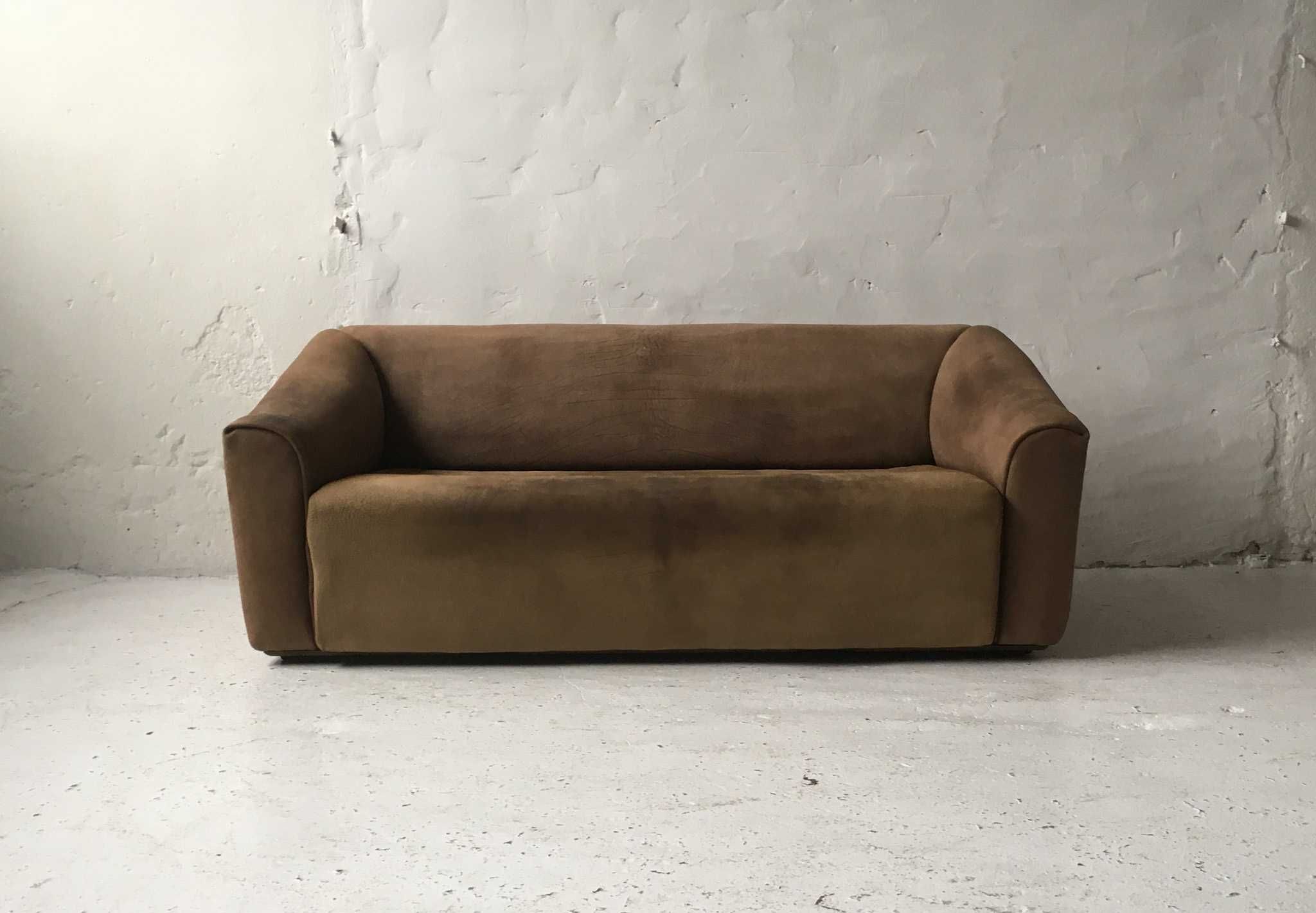 De Sede sofa DS 47 bawola skóra nubukowa lata 70 vintage design