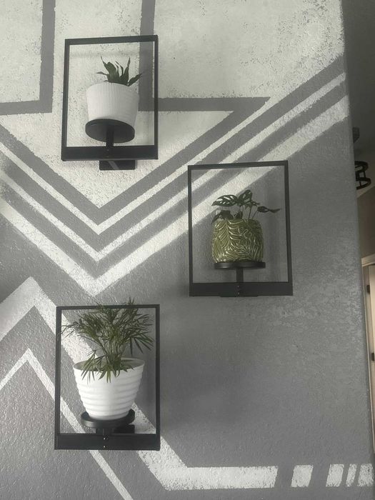 Kwietniki 3 sztuki na kwiaty stojaki ścienne na ścianę oryginalne loft