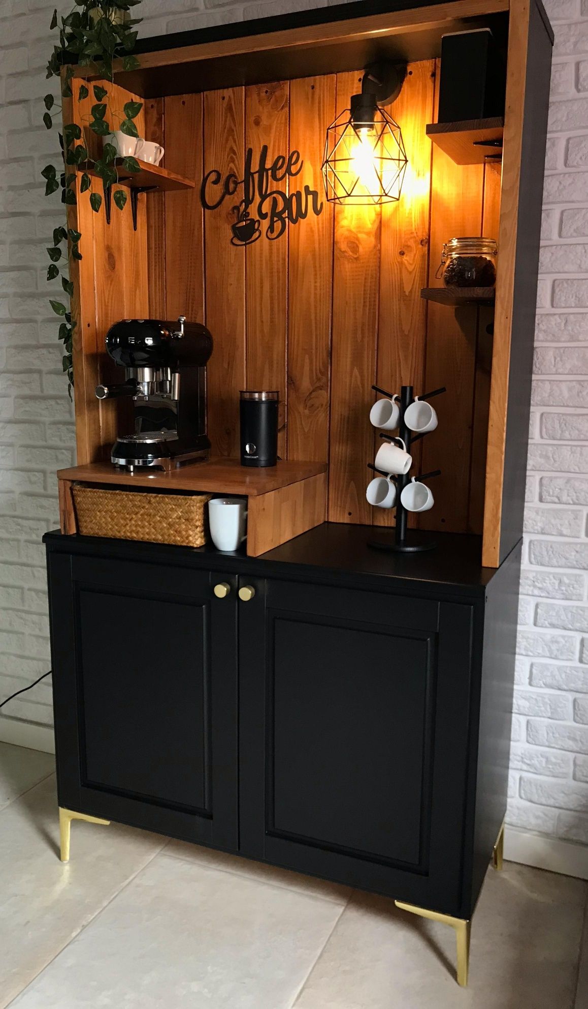 Nowoczesny Caffee Bar  - mebel na ekspres do kawy + gratis