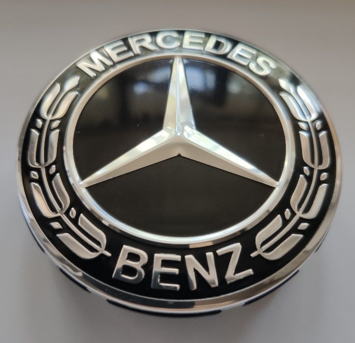 Колпачки на литые диски Мерседес черные Mercedes-Benz A1714000025