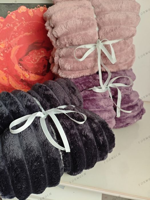 М'якусенький Шарпей 5 см плед ковдра полотна велюрова в полоску на под