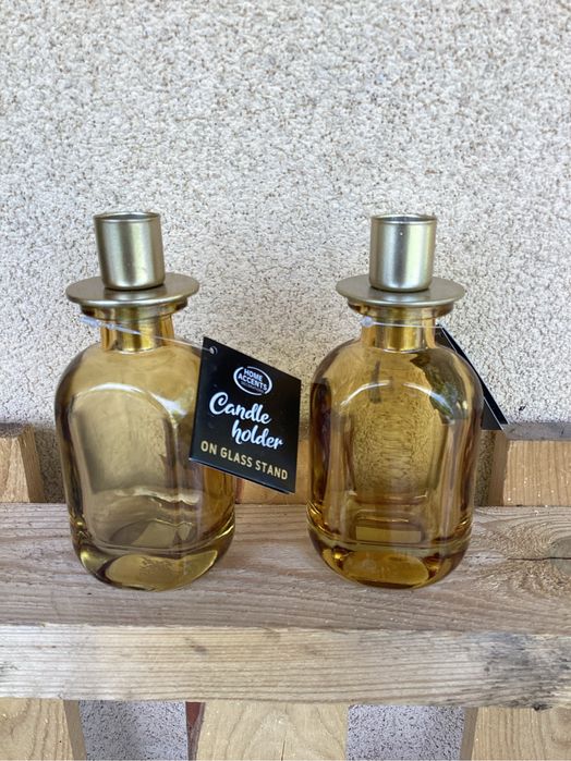 Świeczniki szklane 2:sztuki