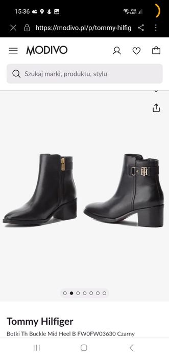 Tommy hilfiger skórzane botki 38