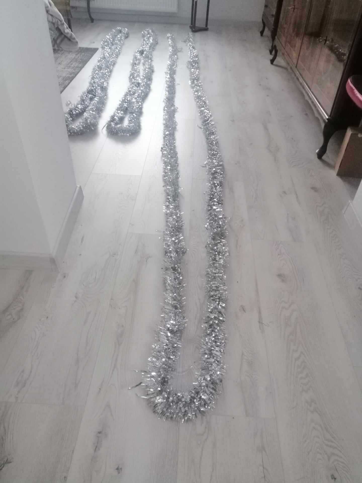 Łańcuch srebrny choinka