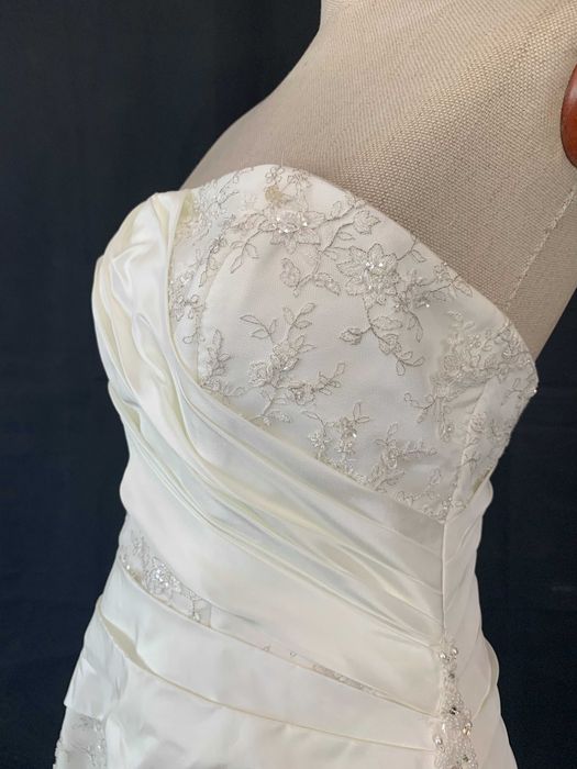 Nowa Suknia Ślubna 44 46 XXL Empire Linia A Wytworna Zjawiskowa Biała