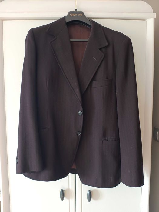 brązowa męska marynarka garnitur męski brązowy 36S 38M vintage retro