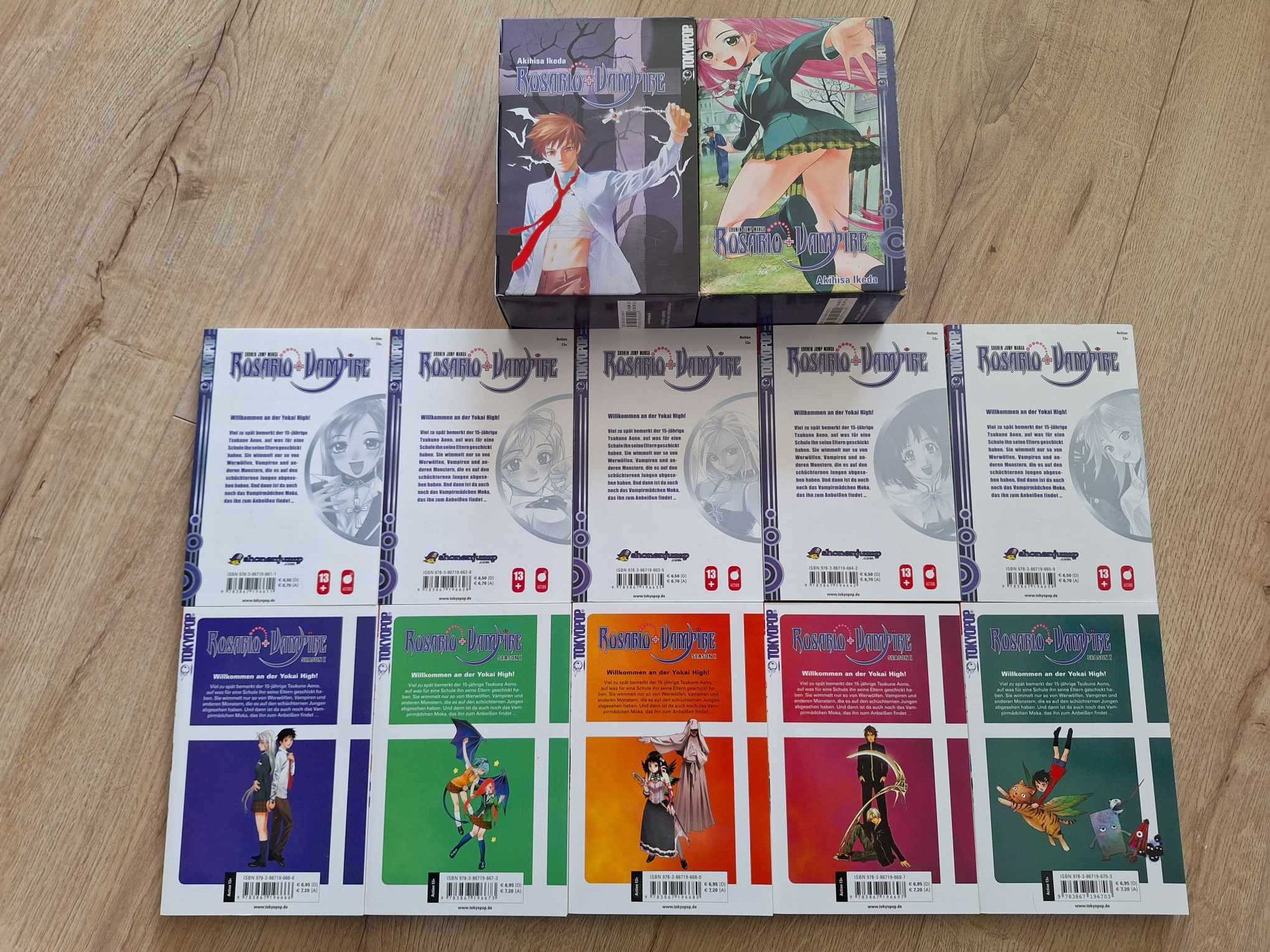 Rosario to vampire Rosario + Vampire manga komplet + boxy niem