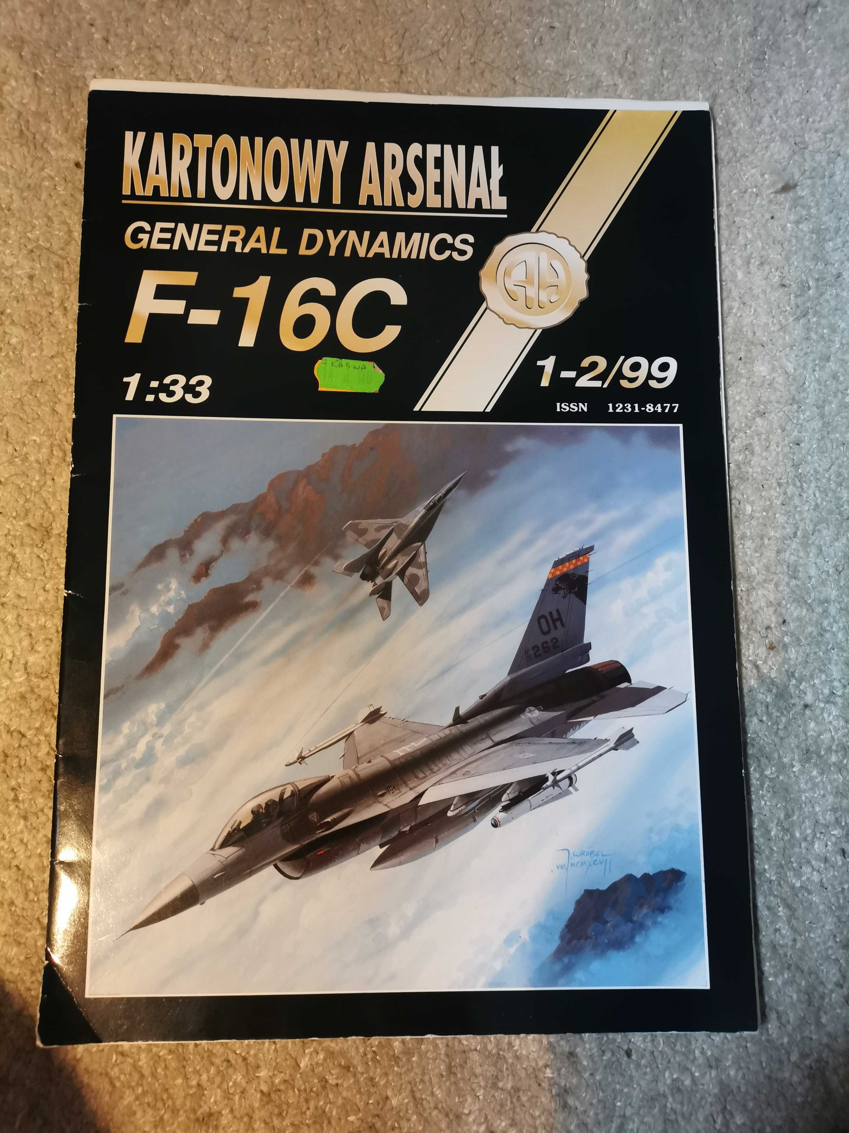Model kartonowy wyd. Haliński F-16 1999 r oraz inne w opisie