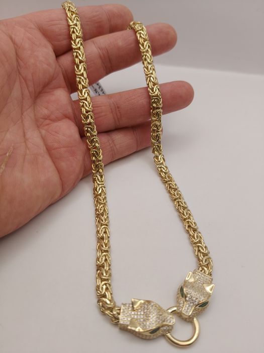 Złoty Łańcuszek Królewski z Partnerami Pr.585 Nowy14K