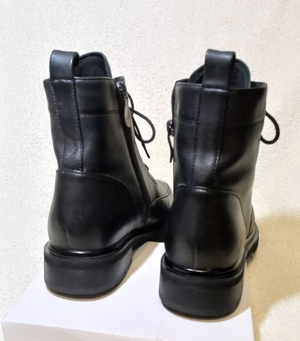 Шкіряні черевики Respect 38 теплі напівчобітки сапожки ботинки