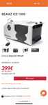 Maquina de fumo rasteiro, BeamZ Ice 1800w, como nova