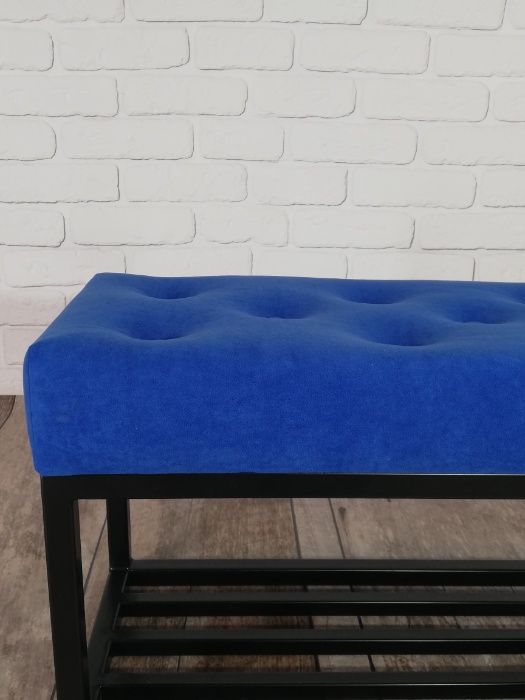 Ławka pufa industrial loft siedzisko przedpokój 80 cm półka