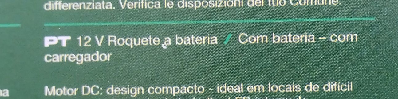 Roquete Parkside com bateria e carregador 12v novo