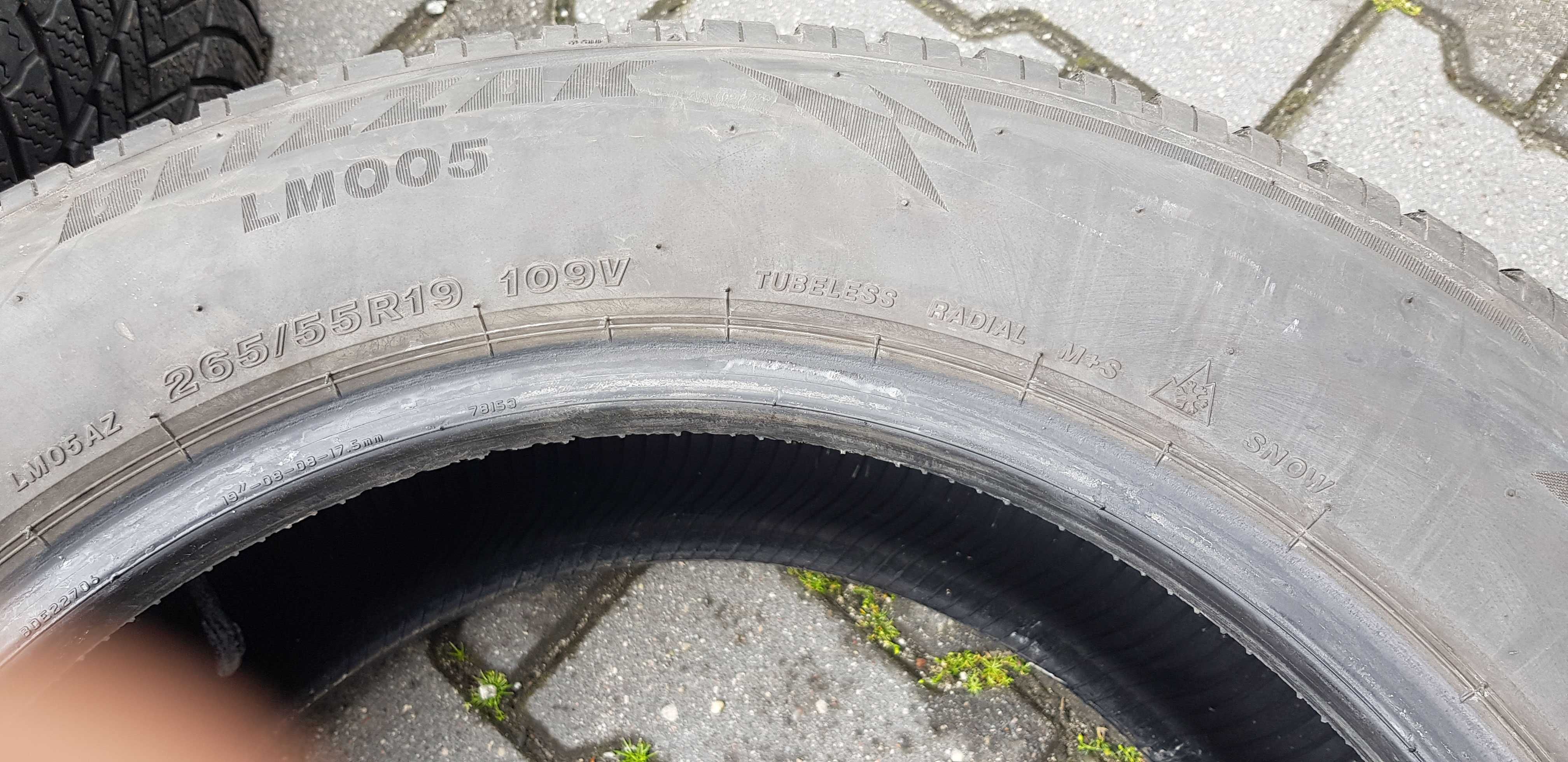 Komplet 4 Opony zimowe Bridgestone Blizzak 265/55R19 109V