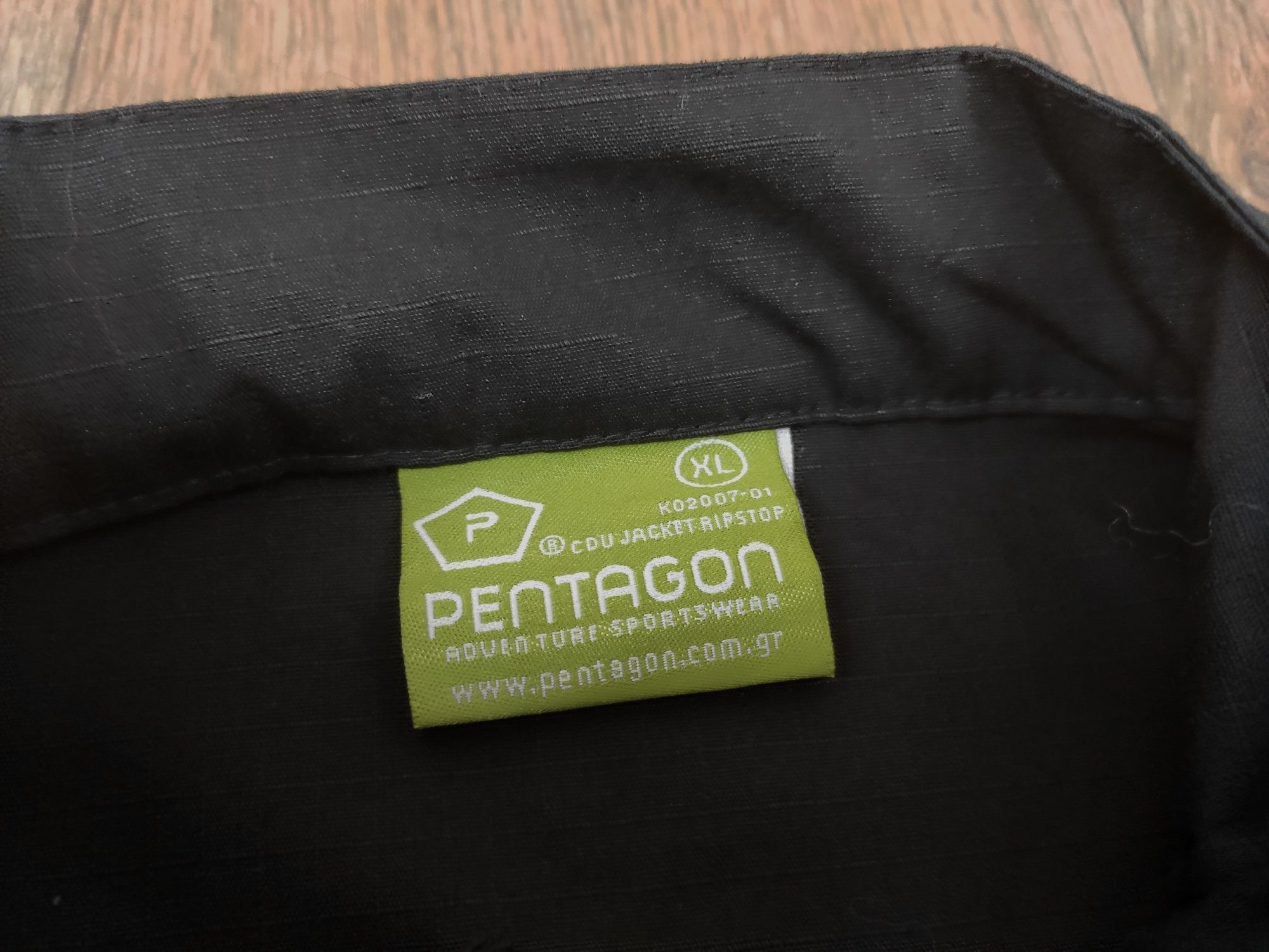 Pentagon куртка мілітарі воєнна чорна чоловіча кітель acu k02007-01