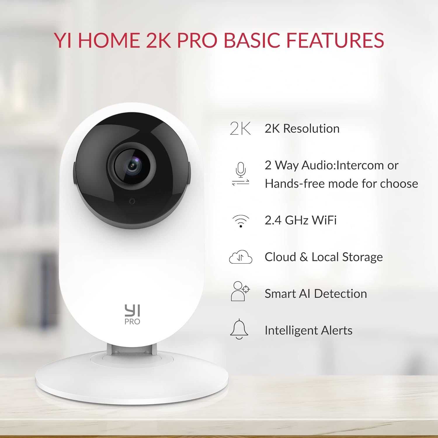 Беспроводная IP-камера Xiaomi YI Pro 2K Home Camera, Wi-Fi-камера