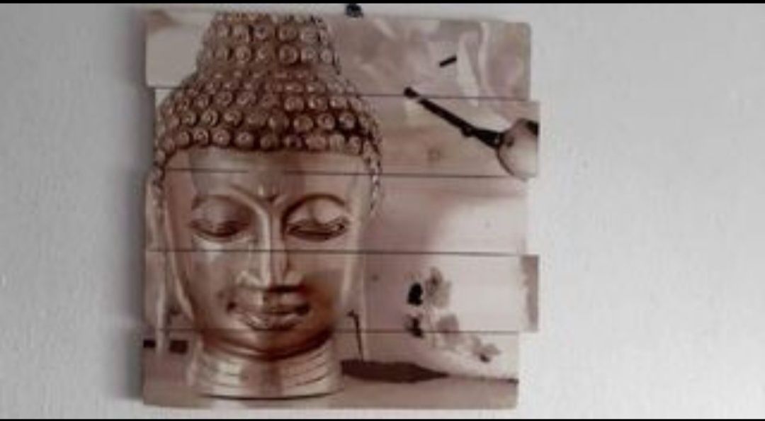 Quadro Tela Buda/ Feng Pintura à mão em madeira novo