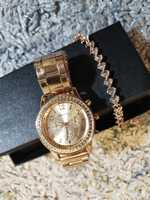 NOWY różowe złoto zegarek damski Analogowy Kwarcowy