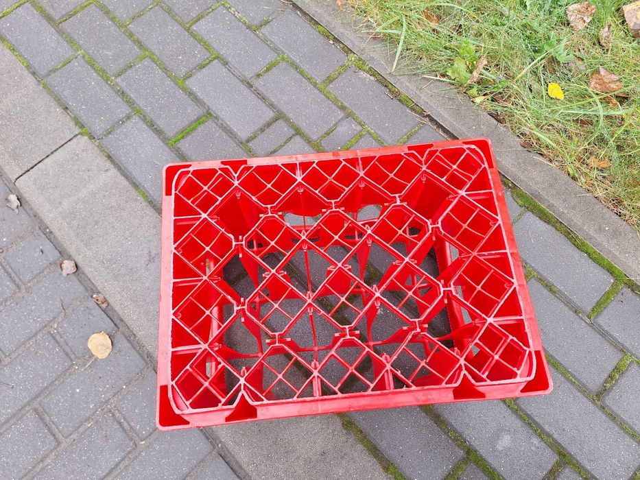 Skrzynka, krata, transporter na piwo TYSKIE czerwona
