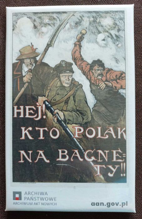 Kolekcjonerski Magnes na lodówkę Hej kto Polak na bagnety