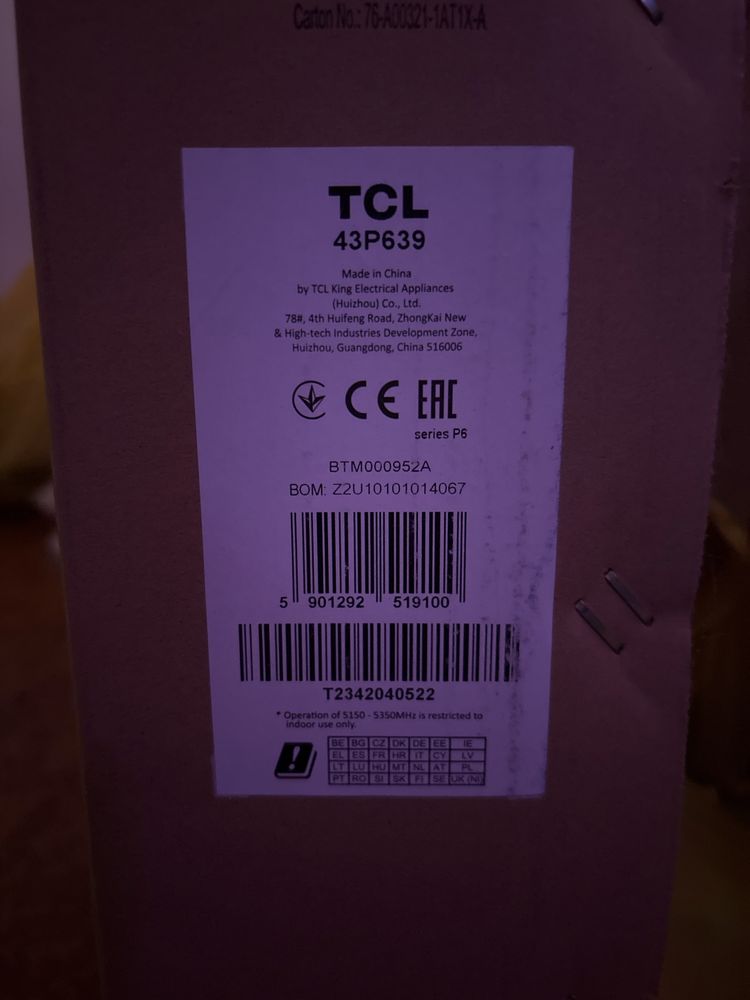 Tcl 43 p639 4k Smart
