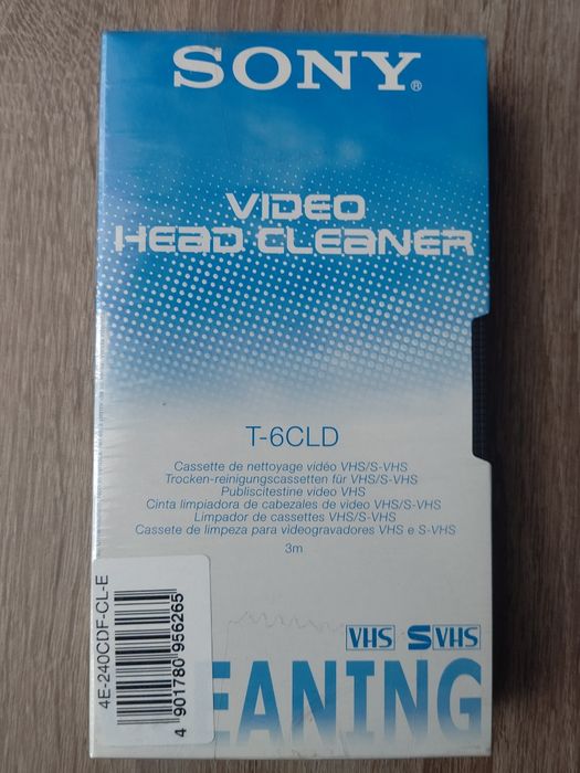 Чистящая видеокассета для видеомагнитофонов SVHS и VHS Sony T-6CLD