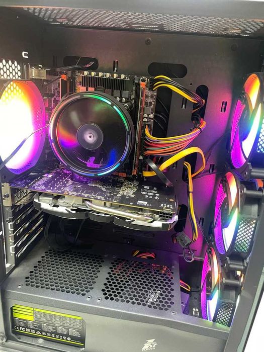 Корпус 1stPlayer аквариум со стеклом и подсветка RGB