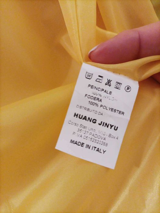 Kurtka pikowana damska lub młodzieżowa żółta