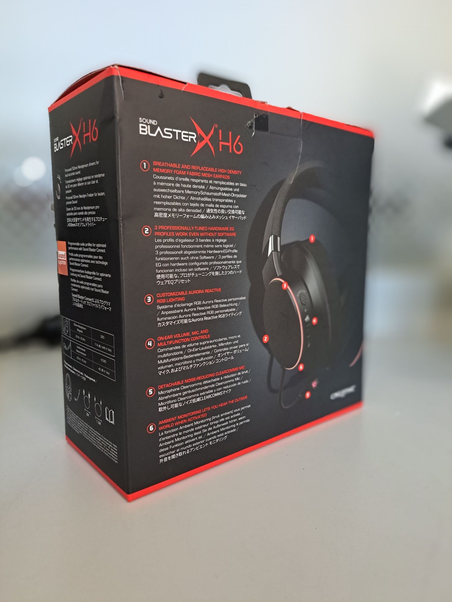 Auscultador headphones Sound Blaster H6 Novos
