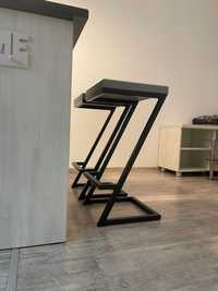 Hoker (krzesło barowe, do kuchni). Loft metal i drewno