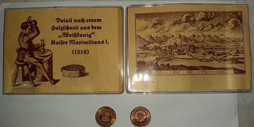 2 Moedas Medalhas Cobre 1984 – 1000 exemplares – fabricada no Tirol