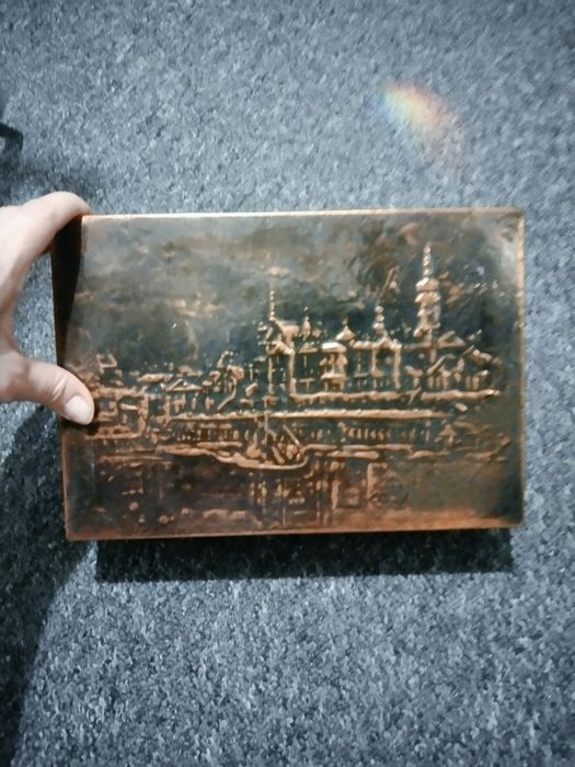 Stara duża szkatułka prl