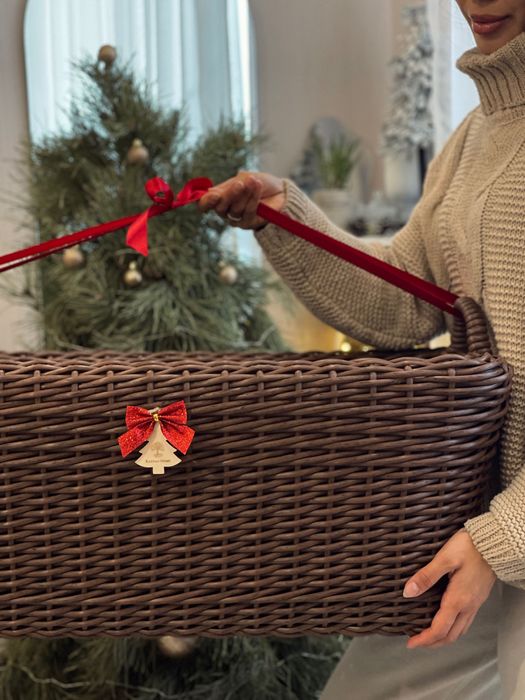 Кошик для дров / дровниця з ротангу Бровари