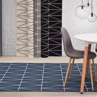 Carpete / Tapete Geometria Interior e Exterior - 120x170cm By Arcoazul