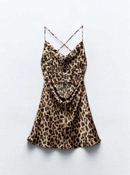 Zara сукня лео принт