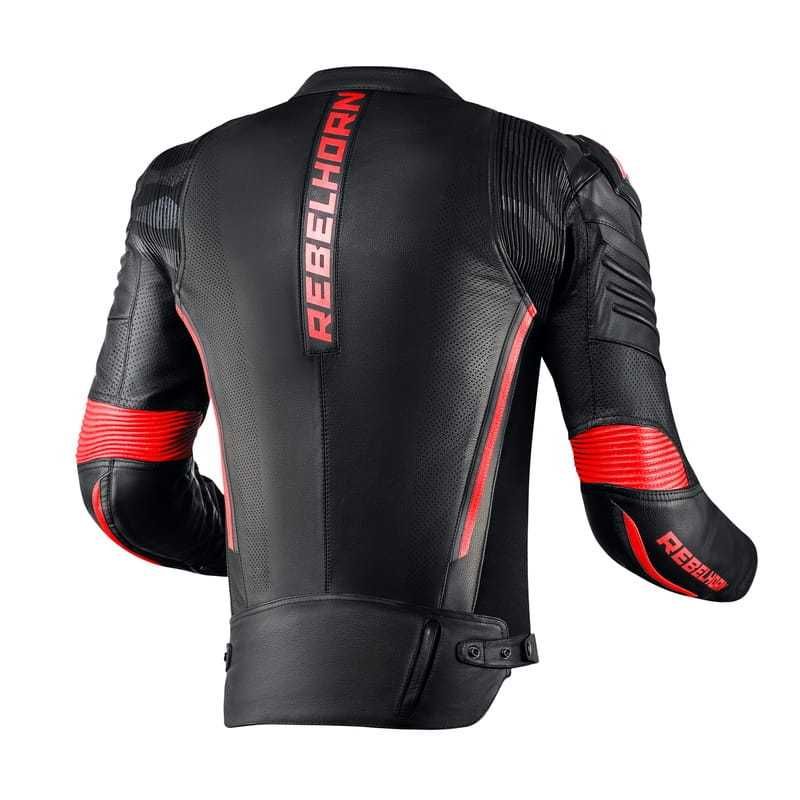 Kurtka motocyklowa skórzana Rebelhorn Vandal Black/Fluo red PROMOCJA