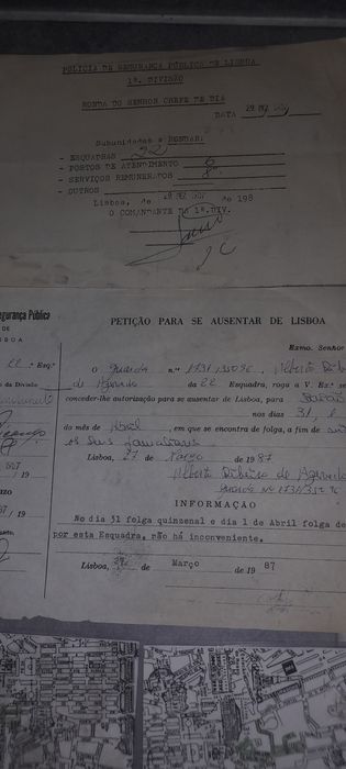 Lote papeis Polícia Segurança Pública