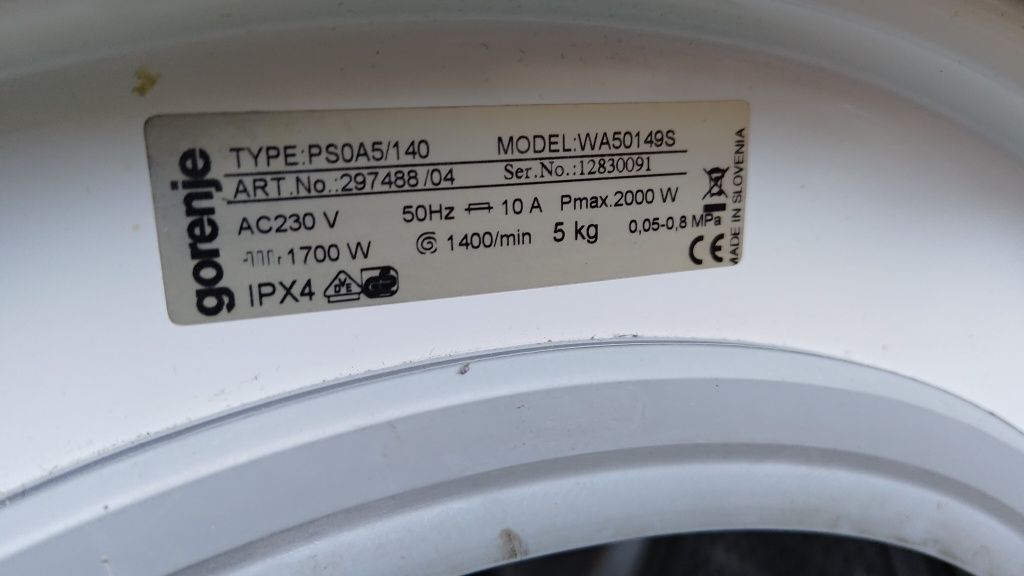Pralka Gorenje silnik  PS0A5/140 WA50149S