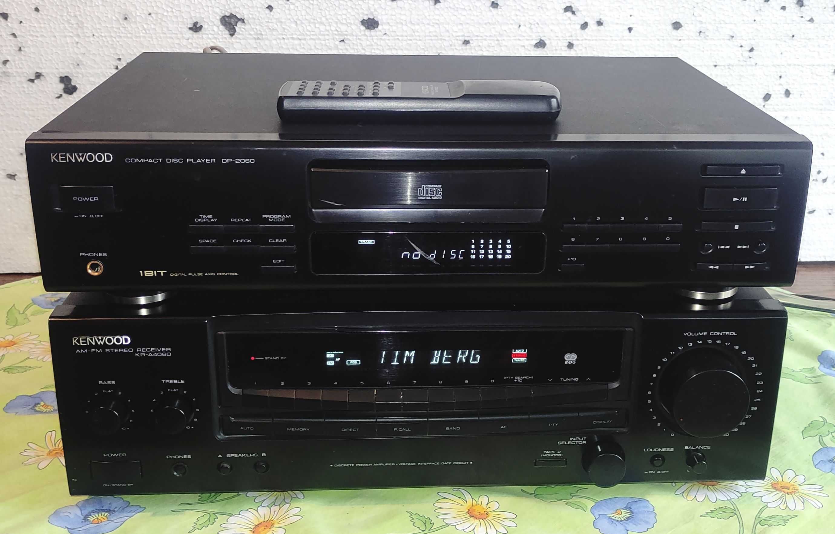 KENWOOD amplituner + CD - 2 segmenty pilot wieża