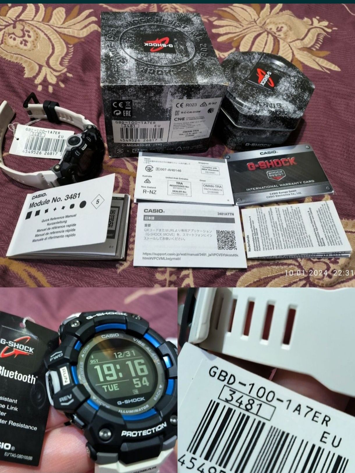 Годинник Casio g-shock GA-100 1A1, GBD-100-1A7ER new, GA-1000