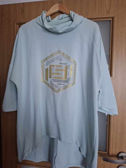 Piękna miętowa tunika 46-48