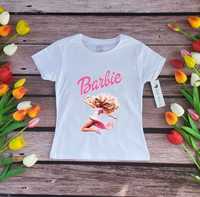 Barbie bluzka koszulka t-shirt rozmiar 98-164cm biała lub czarna