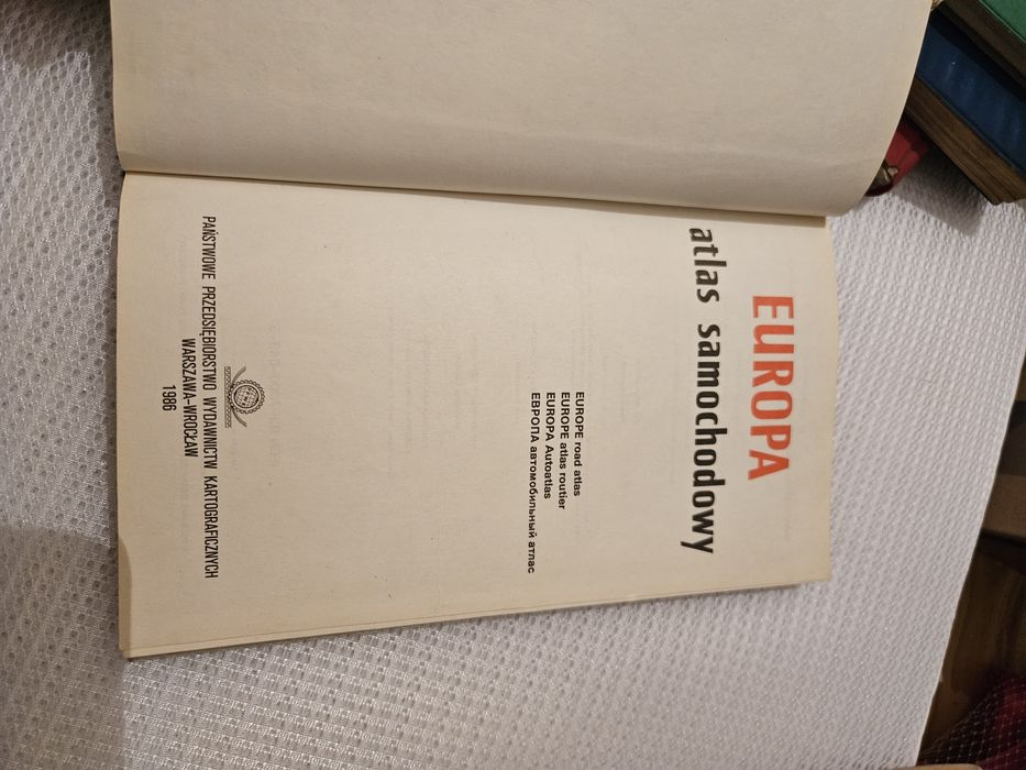 Atlas samochodowy mapa Europy prl