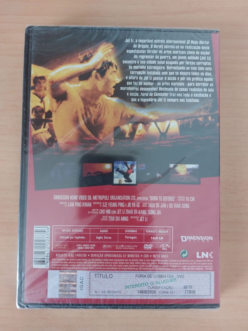 DVD Novo e Selado - Fúria de Combater ( Jet Li)