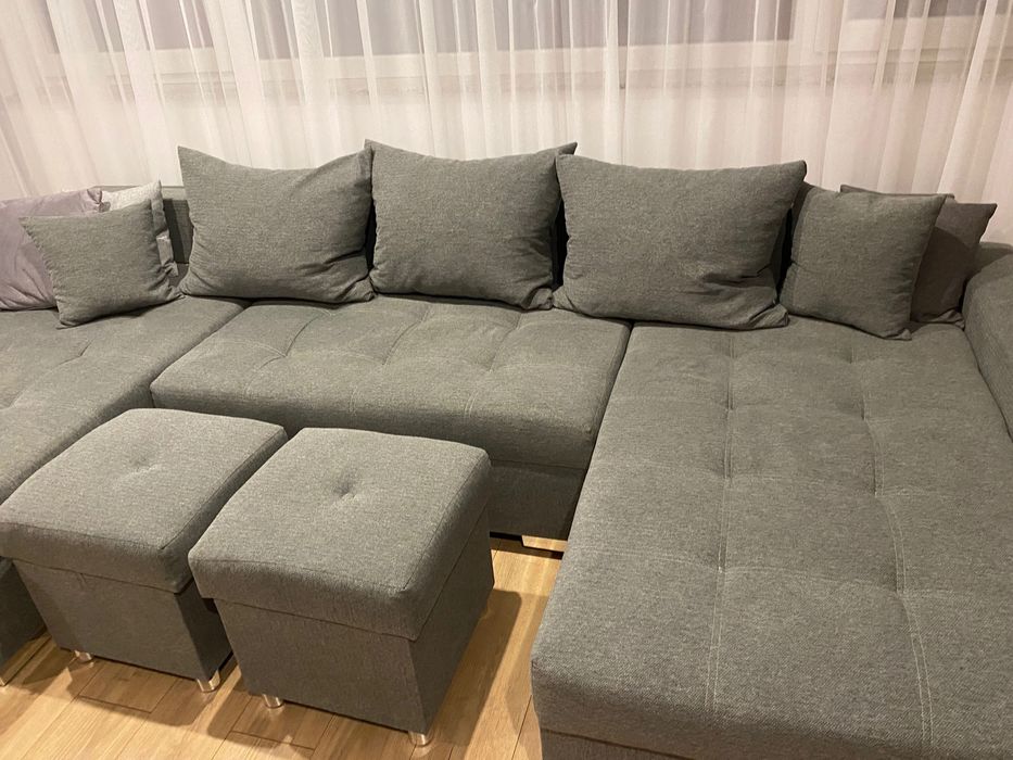 Narożnik szary w kształcie U