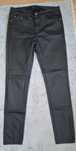 Czarne spodnie woskowane rurki | Slim fit | Rozmiar M