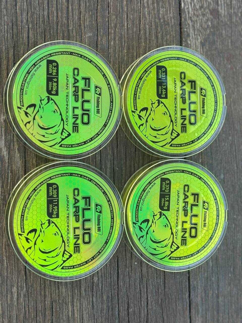Жилка/ліска/леска FR Fluoro Carp 350м салатова/зелена/яскраво-зелена